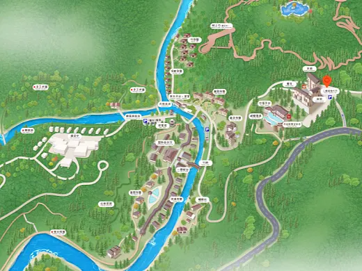 濉溪结合景区手绘地图智慧导览和720全景技术，可以让景区更加“动”起来，为游客提供更加身临其境的导览体验。
